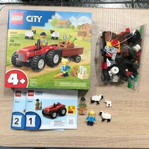 FARM TRACTOR  with trailer minifigures sheep City Lego 60461